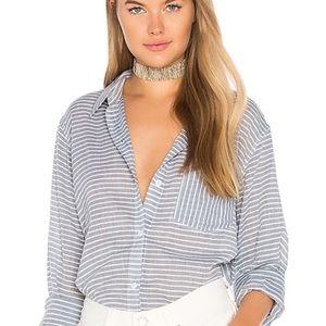 Current Elliott Boyfriend striped shirt